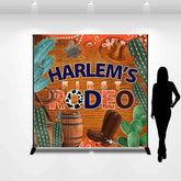 Lofaris Customized Name First Rodeo Cowboy Birthday Backdrop